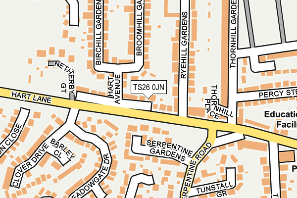 TS26 0JN map - OS OpenMap – Local (Ordnance Survey)