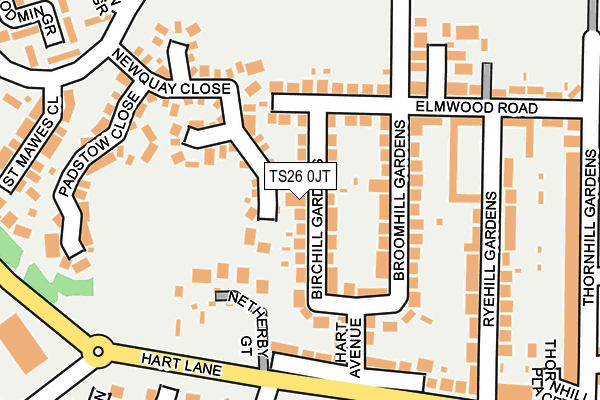 TS26 0JT map - OS OpenMap – Local (Ordnance Survey)