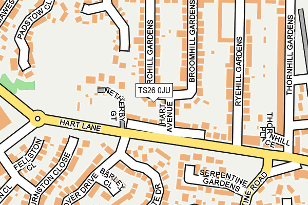 TS26 0JU map - OS OpenMap – Local (Ordnance Survey)