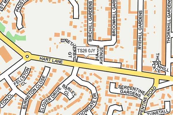 TS26 0JY map - OS OpenMap – Local (Ordnance Survey)