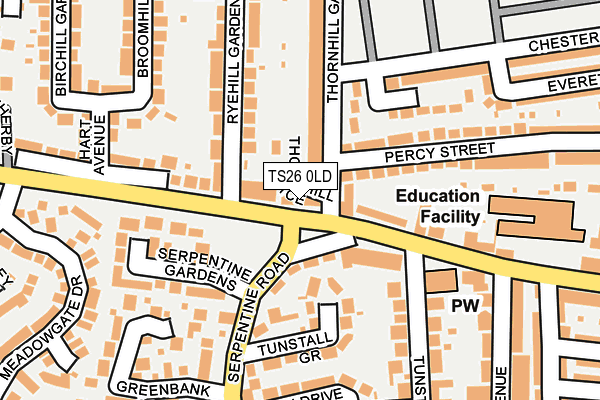 TS26 0LD map - OS OpenMap – Local (Ordnance Survey)