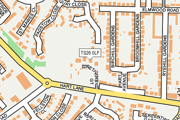 TS26 0LF map - OS OpenMap – Local (Ordnance Survey)