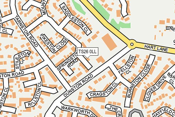 TS26 0LL map - OS OpenMap – Local (Ordnance Survey)
