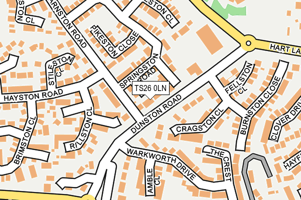 TS26 0LN map - OS OpenMap – Local (Ordnance Survey)