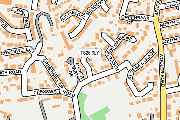 TS26 0LY map - OS OpenMap – Local (Ordnance Survey)