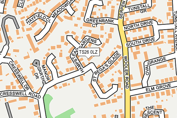 TS26 0LZ map - OS OpenMap – Local (Ordnance Survey)