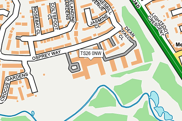 TS26 0NW map - OS OpenMap – Local (Ordnance Survey)