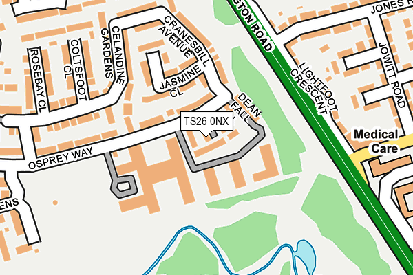 TS26 0NX map - OS OpenMap – Local (Ordnance Survey)