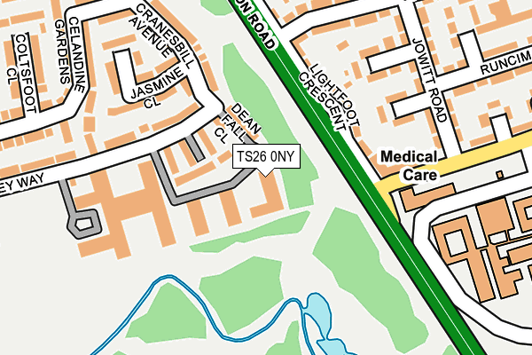 TS26 0NY map - OS OpenMap – Local (Ordnance Survey)