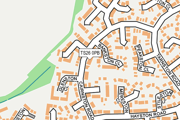 TS26 0PB map - OS OpenMap – Local (Ordnance Survey)