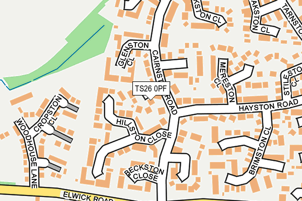 TS26 0PF map - OS OpenMap – Local (Ordnance Survey)
