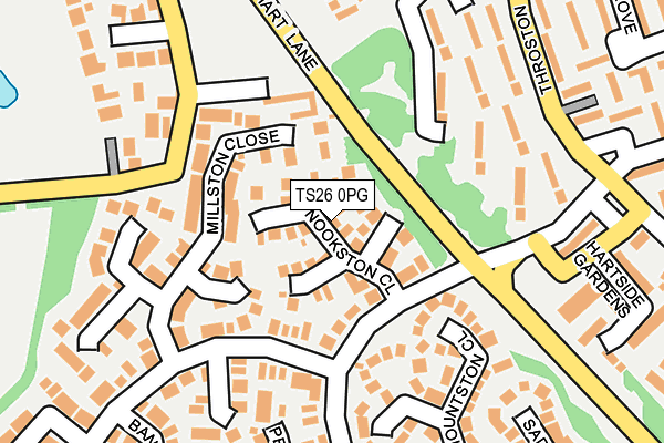 TS26 0PG map - OS OpenMap – Local (Ordnance Survey)