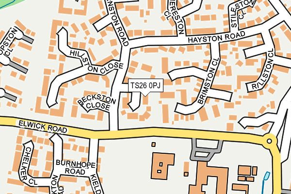 TS26 0PJ map - OS OpenMap – Local (Ordnance Survey)