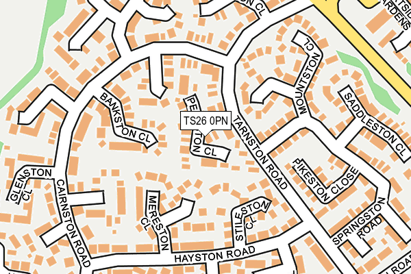 TS26 0PN map - OS OpenMap – Local (Ordnance Survey)