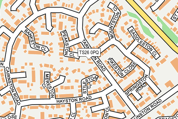 TS26 0PQ map - OS OpenMap – Local (Ordnance Survey)