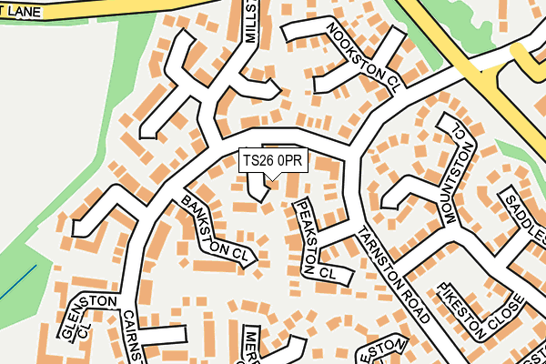 TS26 0PR map - OS OpenMap – Local (Ordnance Survey)