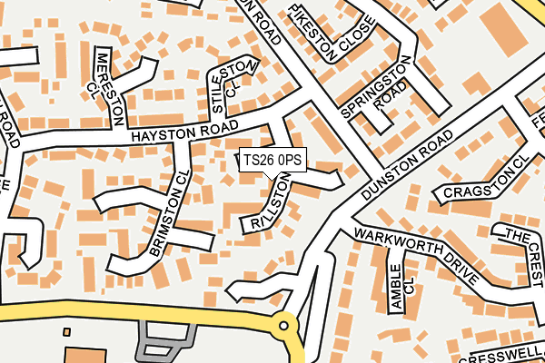 TS26 0PS map - OS OpenMap – Local (Ordnance Survey)