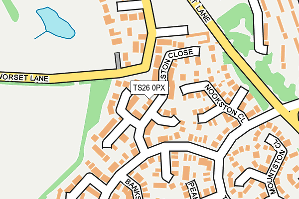TS26 0PX map - OS OpenMap – Local (Ordnance Survey)