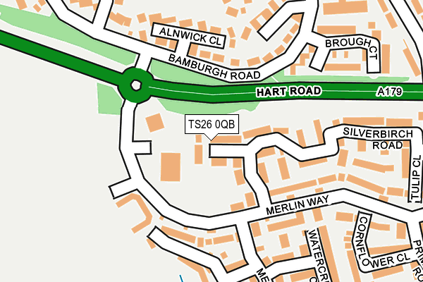 TS26 0QB map - OS OpenMap – Local (Ordnance Survey)