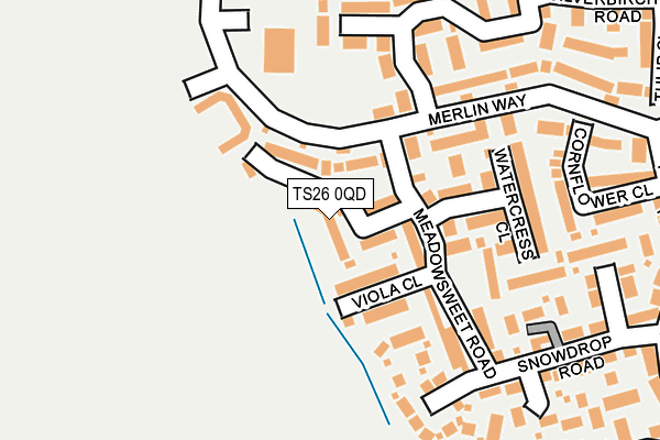 TS26 0QD map - OS OpenMap – Local (Ordnance Survey)