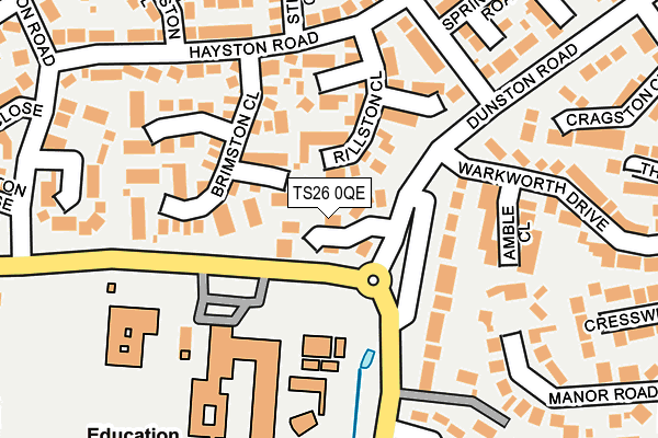 TS26 0QE map - OS OpenMap – Local (Ordnance Survey)