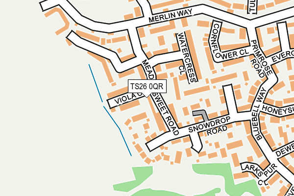 TS26 0QR map - OS OpenMap – Local (Ordnance Survey)