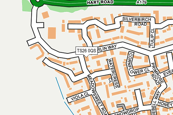 TS26 0QS map - OS OpenMap – Local (Ordnance Survey)