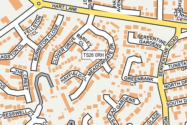 TS26 0RH map - OS OpenMap – Local (Ordnance Survey)