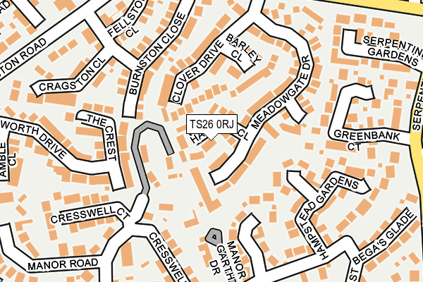 TS26 0RJ map - OS OpenMap – Local (Ordnance Survey)