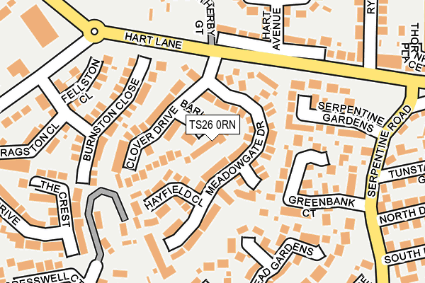 TS26 0RN map - OS OpenMap – Local (Ordnance Survey)