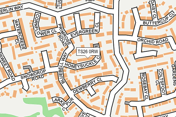 TS26 0RW map - OS OpenMap – Local (Ordnance Survey)