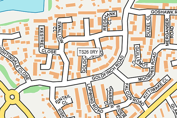 TS26 0RY map - OS OpenMap – Local (Ordnance Survey)