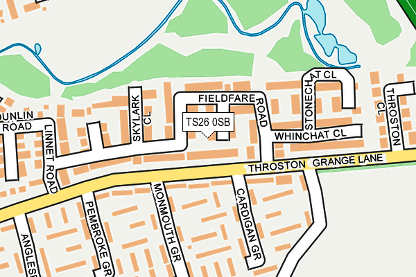 TS26 0SB map - OS OpenMap – Local (Ordnance Survey)