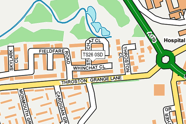 TS26 0SD map - OS OpenMap – Local (Ordnance Survey)