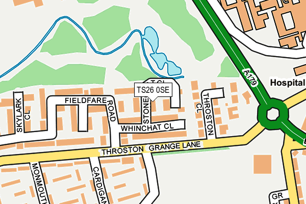 TS26 0SE map - OS OpenMap – Local (Ordnance Survey)