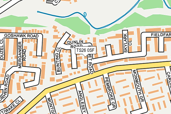 TS26 0SF map - OS OpenMap – Local (Ordnance Survey)