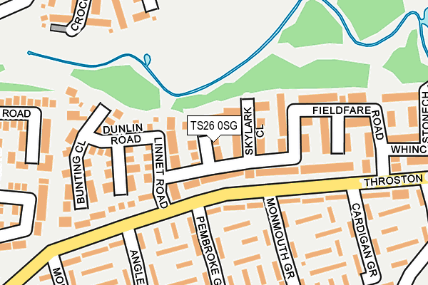 TS26 0SG map - OS OpenMap – Local (Ordnance Survey)