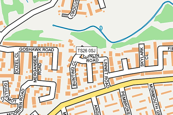 TS26 0SJ map - OS OpenMap – Local (Ordnance Survey)