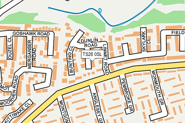 TS26 0SL map - OS OpenMap – Local (Ordnance Survey)