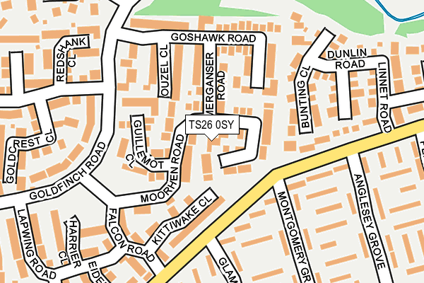 TS26 0SY map - OS OpenMap – Local (Ordnance Survey)