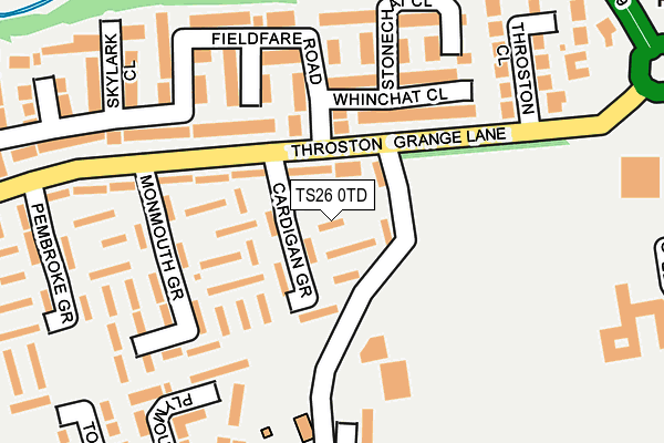 TS26 0TD map - OS OpenMap – Local (Ordnance Survey)