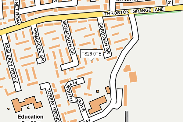 TS26 0TE map - OS OpenMap – Local (Ordnance Survey)