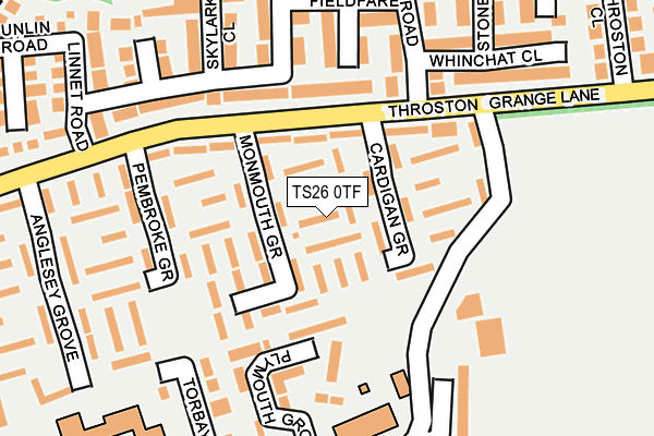 TS26 0TF map - OS OpenMap – Local (Ordnance Survey)