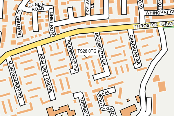 TS26 0TG map - OS OpenMap – Local (Ordnance Survey)