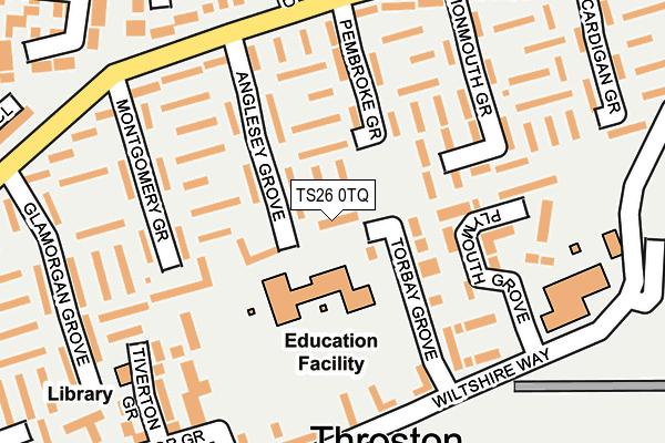 TS26 0TQ map - OS OpenMap – Local (Ordnance Survey)