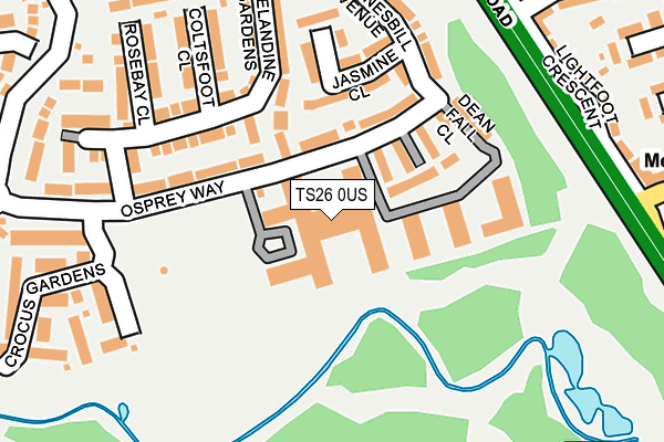 TS26 0US map - OS OpenMap – Local (Ordnance Survey)