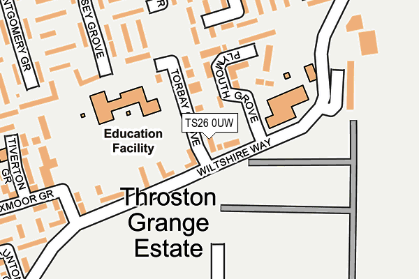 TS26 0UW map - OS OpenMap – Local (Ordnance Survey)