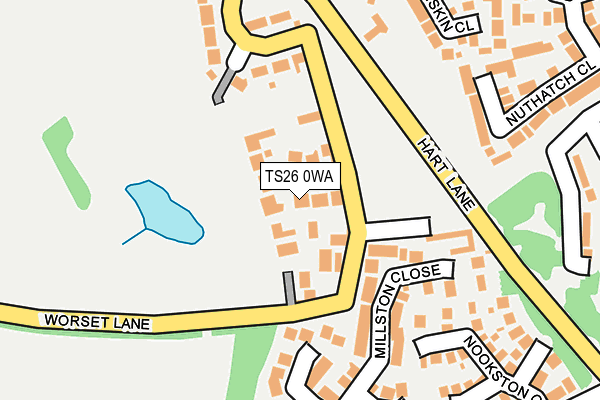 TS26 0WA map - OS OpenMap – Local (Ordnance Survey)