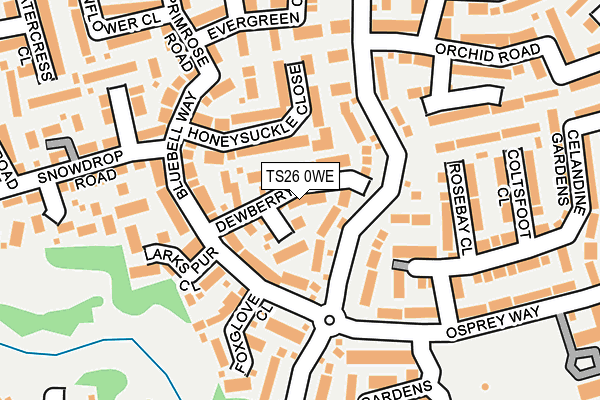 TS26 0WE map - OS OpenMap – Local (Ordnance Survey)