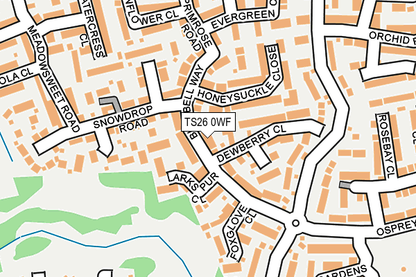 TS26 0WF map - OS OpenMap – Local (Ordnance Survey)